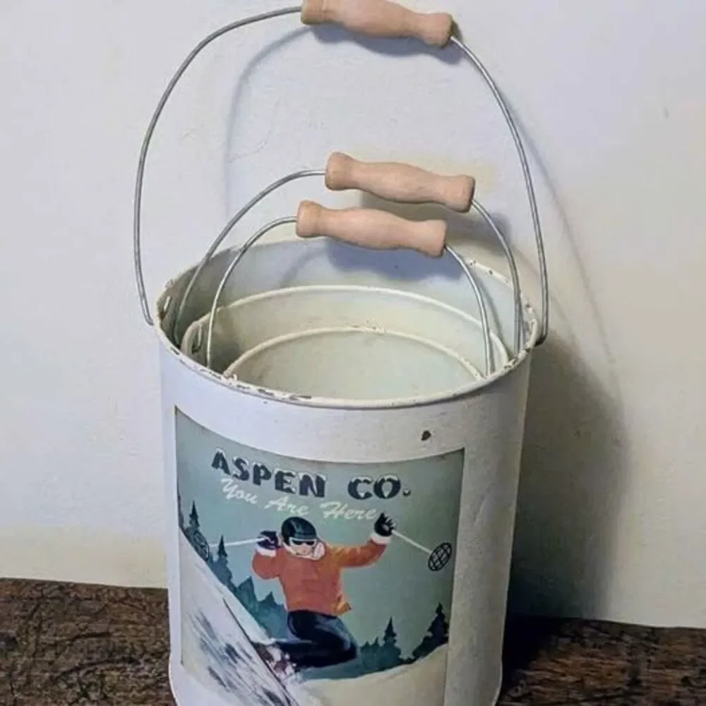 Nantucket Aspen Co. Metal Buckets - Set of 3